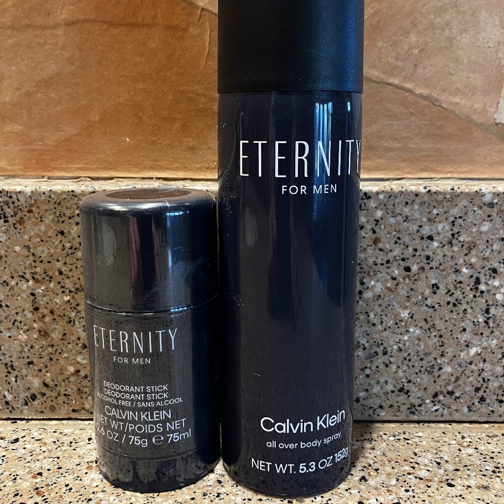 Calvin Klein Men's Eternity Stick Deodorant and Body Spray!! Sealed.